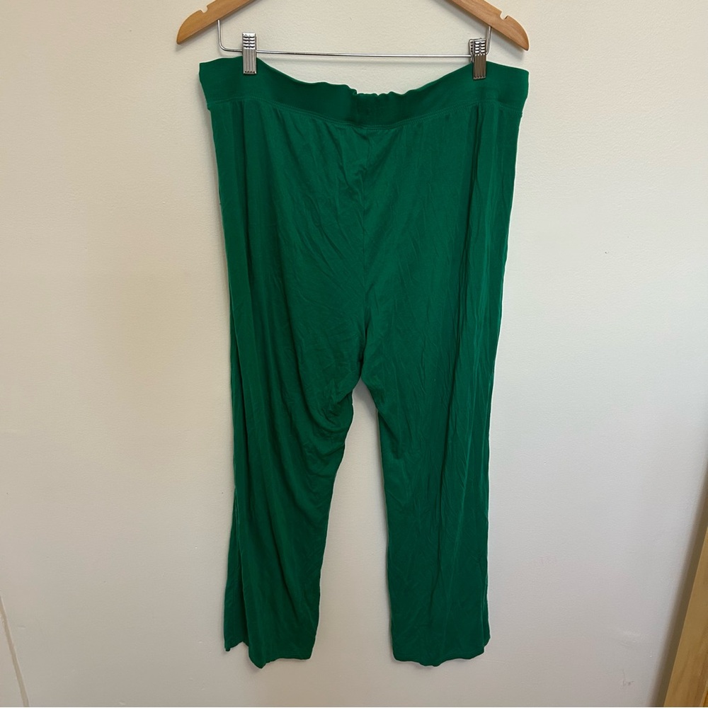J. Crew Green White Longsleeve Top & Pant PJ Set Size XL - Picture 9 of 9